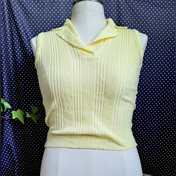 Vintage Sweater Bee by BANFF Yellow Sleeveless Pull-over - Picture 1 of 6